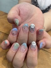 アトリエ ツメ(atelier TsuMe)/カエル/くすみカラー/手描き