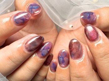 ネイルサロン べルフ(nail salon Verf)/紫陽花ネイル♪