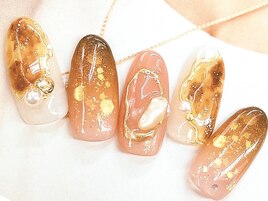 新作サンプルのべっ甲ネイル！