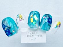 ネイルフロンティア 吉祥寺(NAIL FRONTIER)/クリア縦タイダイ朝顔8980円～