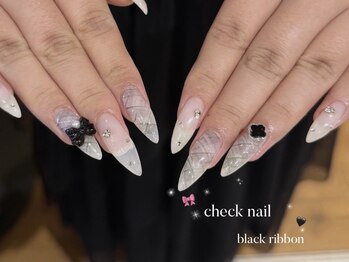 リンドネイル バイ モカ アンド ララ(Lind nail by moca and LaLa)/【mian】チェックネイル