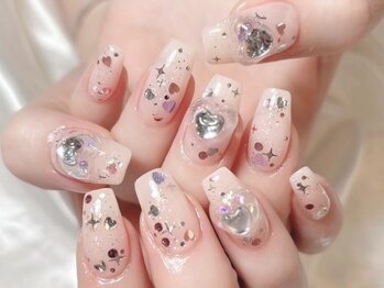 ミイネイル(Me nail)/春ネイル/ホログラムネイル