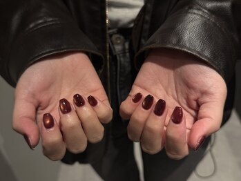 秋冬マグネットネイル