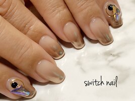 ミラーグラデーション☆ベージュ