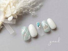 ワイネイル(Y.nail)/グリーンの天然石ニュアンス