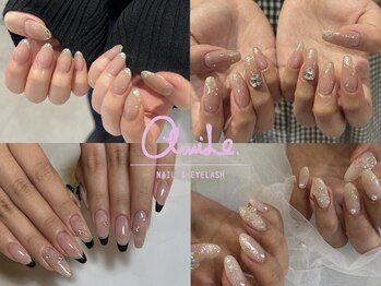 アミル(amiLe)の写真/新規様【ワンカラー・ラメグラ¥5500】シンプル派にもオフィス用にも☆通い続けやすい価格で指先をキレイに!