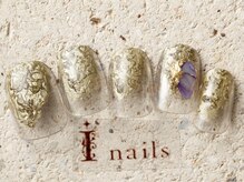 アイネイルズ 町田店(I nails)/クリア塗りかけメタリック6480円