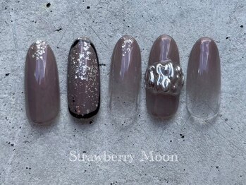 サロンストロベリームーン(Salon Strawberry Moon)/アクセサリーネイル ¥7980