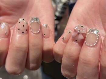 エマネイル プラス キハクヤ 梅田店(EmaNail+KIHAKUYA)/リボンネイル