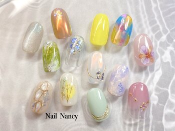 ネイルナンシー(Nail Nancy)の写真/【アート量S/M/Lから選べる】初回オフ無料☆定額コースが人気！1対1でなりたい指先をしっかりヒアリング◎