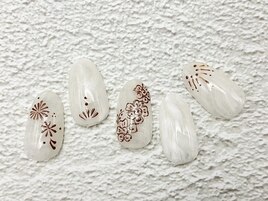【定額】手描きネイル フラワー