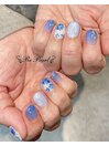 紫陽花ネイル