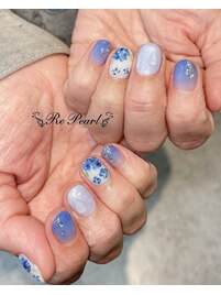 紫陽花ネイル