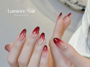 ルミエール ネイル モンナカ(Lumiere Nail Monnaka)/オンブレフレンチ/冬ネイル
