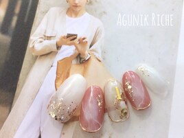 【大理石ネイル】