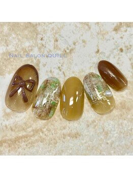 ネイルサロン クイル(QUILL)/１１月ツイード（３）