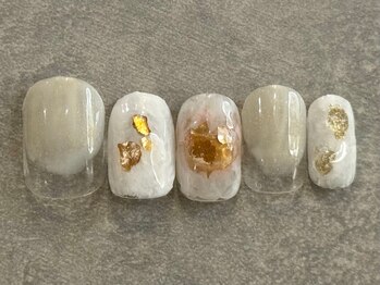 カラネイル 南森町店(calla nail)/奥行き キラキラ 漆喰ネイル