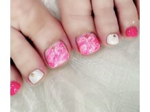 アリイネイルズ(ALII Nails)/ネオンカラーマーブルネイル