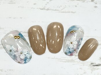 ビービーネイル(BB)/紫陽花nail