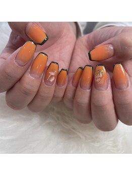 白べぇーっ 本店 湊町店/オレンジネイル