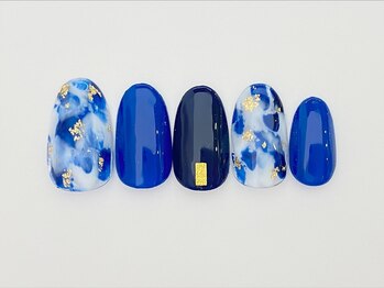 ネイルサロン アビー グランデュオ蒲田店(abbie)/●ブルーマーブル¥11,066