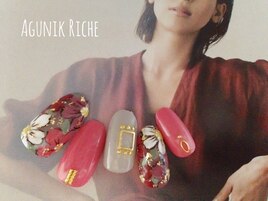 【花柄ネイル】