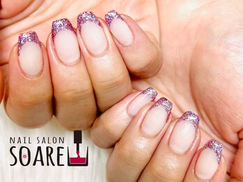 ネイルサロンソアレ(SOARE)/グリッターフレンチ