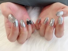 朱花 プルバイシュカ(fle by 朱花)/ラメネイル