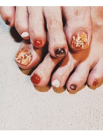 秋カラーネイル