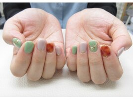 べっ甲ニュアンスネイル￥7980