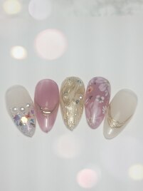 手書き&押し花☆ゴージャス