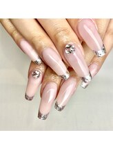 ミリセント(Millicent)/ガラスフレンチネイル☆￥14500