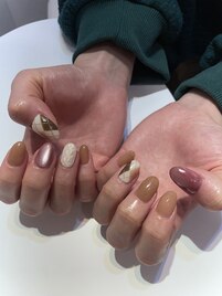 アーガイル柄ネイル