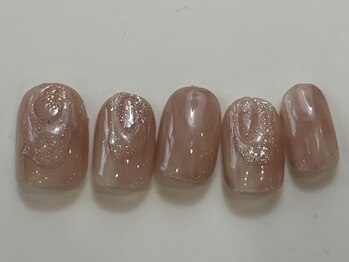 ネイルメゾン 天神店(NAIL MAISON)/ピンクもやシロップラメ¥5000