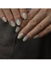 プライベートネイルサロン(private nail salon)/グレージュ×ラメグラ