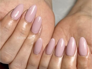 リライトネイル(Relight nail)/ミルキーピンク×ワンカラー