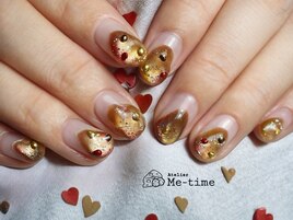 バレンタインネイル
