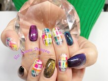 アン ジョーヌドラゴ/【自爪ネイル】カラフルチェック