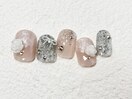 バラリボンパールビジュー¥9000