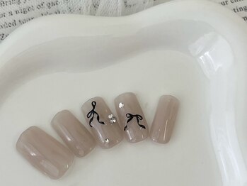 大人リボンネイル