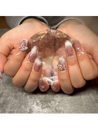 オーロラネイルニュアンスネイル