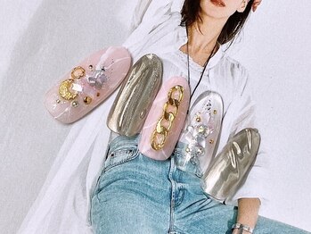 ネイルサロンフォーユー(for u)/大理石×ミラー￥７９８０