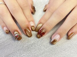 秋っぽネイル
