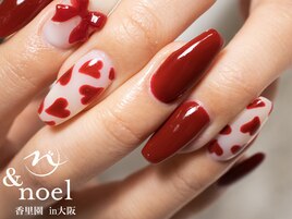 ボルドーネイル ハートネイル