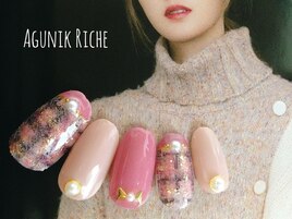 【チェックネイル】