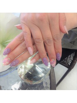 ネイルサロン スクール アンジェラ 水戸本店/紫陽花アート♪