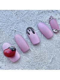 ハートチョコネイル♪