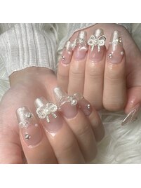 スカルプ　チークネイル
