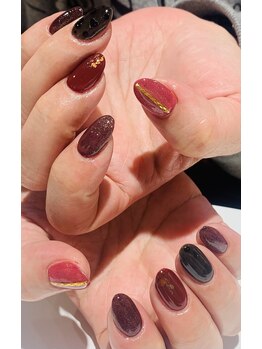 カラン 焼津店(CALIN)/ワインレッドネイル