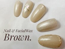 ブラウン(Brown.)/ベージュネイル　シェル